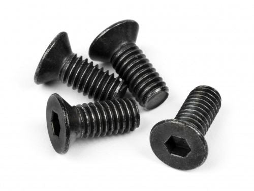 HPI Flat Head Screw M4X10mm (Hex Socket/Thin Type/4Pc)