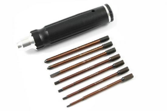 FASTRAX 7-piece CHANGABLE DRIVER SET 1.5/2.0/2.5/3.0 / PH1/PH2/SL4mm