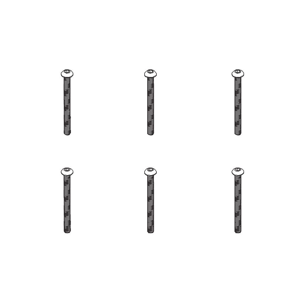 Pd Racing B Head Hex Screw Hm4*45   6Pcs