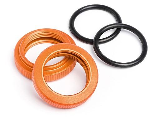 HPI Shock Adjuster Nut 20mm (Orange/2Pcs)