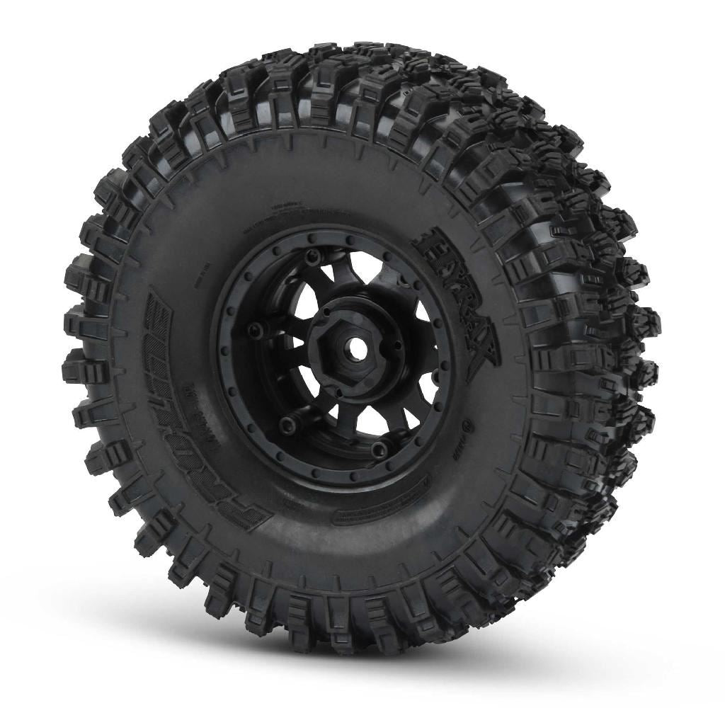 Proline 1/10 Hyrax Predator F/R 1.9In Mounted 12mm Blk/Slvr Impulse (