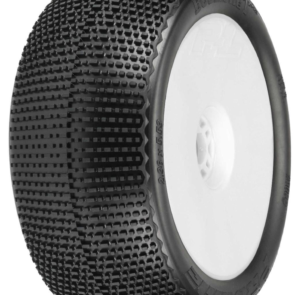 Proline 1/8 Buck Shot S3 F/R 4.0In Tires Mounted 17mm Wht Zero Offst