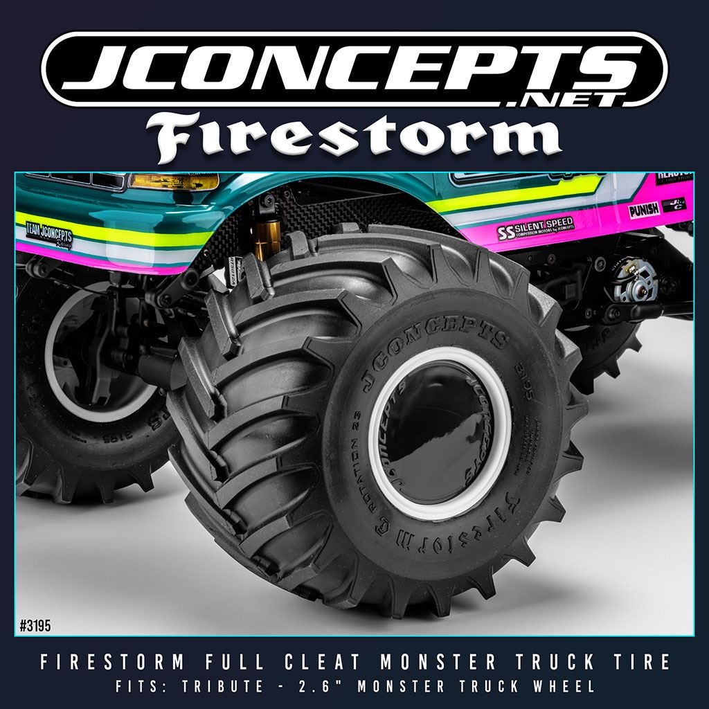 Firestorm Full Cleat Monster Truck Tyre - Blue