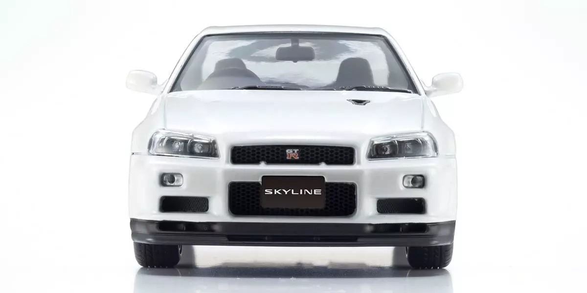 Kyosho 1:43 Nissan Skyline R34 Gt-R V-Spec Ii White Pearl