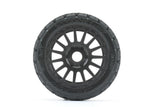 Jetko Ex Tomahawk 1:8 Rallye Belted Tyre Black Wheels 17Mm Hex (2)