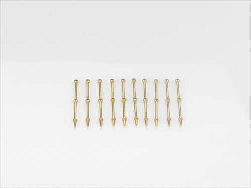 RACTIVE 2 Hole Stanchion, Brass 30mm (Pk10)