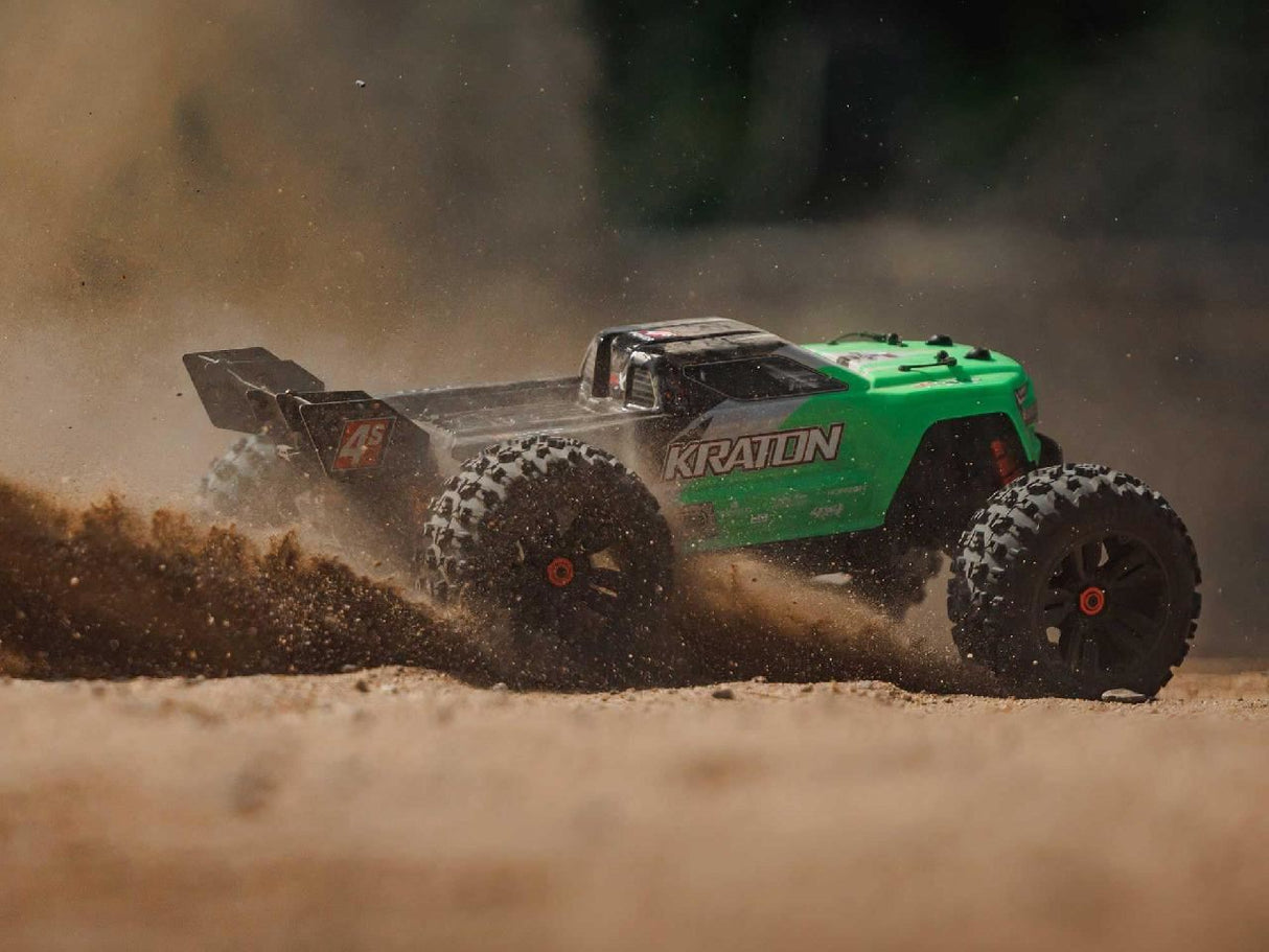 Arrma 1/10 Kraton 4x4 4S BLX Centre Diff Speed MT (Green)