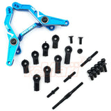 Yeah Racing Aluminum RWD Large Angle Steering Rack for TATT-S03 (Tamiya TT02 RWD) Blue