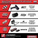 Arrma 1/16 Mojave Grom 4X4 Rta Kit Brushed Desert Truck (Battery &