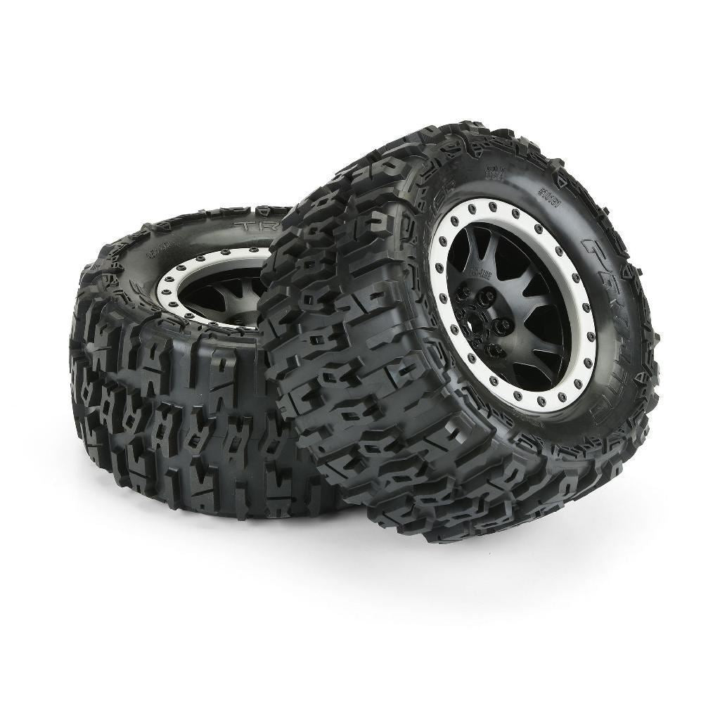 Proline 1/5 Trencher Pro-Loc F/R 4.3In X-Maxx Mtd 24mm Blk/Gry Impuls