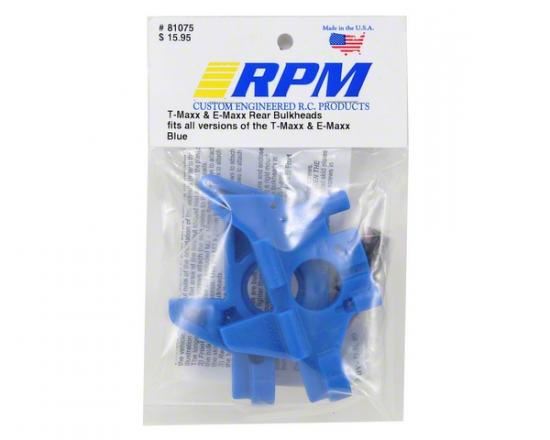 RPM T/E-MAXX REAR BULKHEADS BLUE