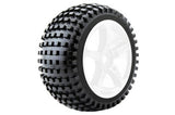 FASTRAX 1:8 TRUGGY ROCK MTD ON 5-SPOKE WHITE 0 OFFSET(PR)