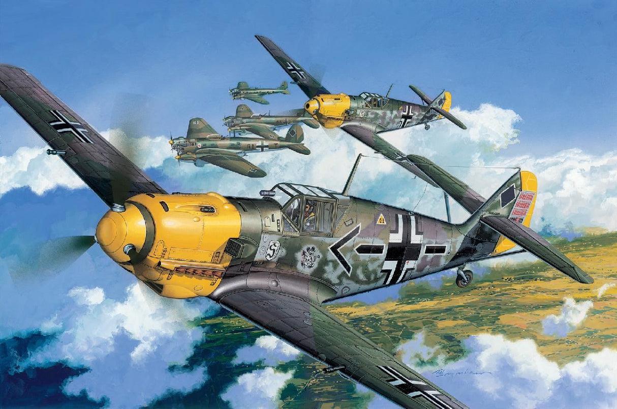 Dragon 1/48 Bf109E-4 Wwii German Fighter Plane