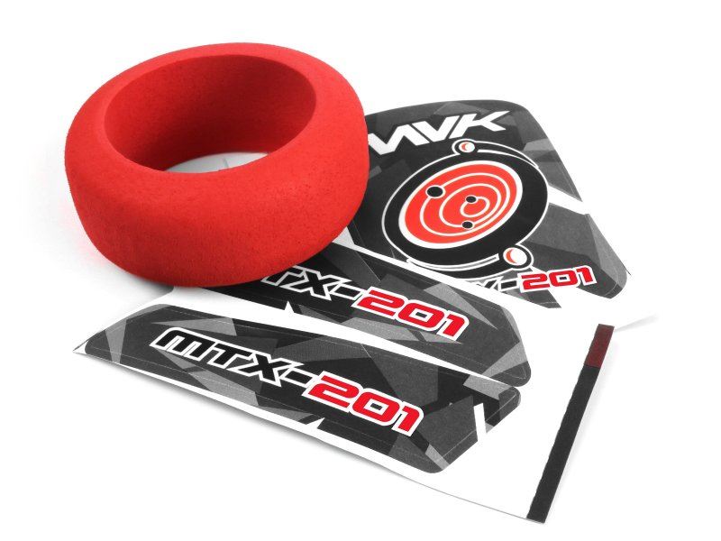 Mtx-201 Transmitter Wheel Foam & Decals (Red)