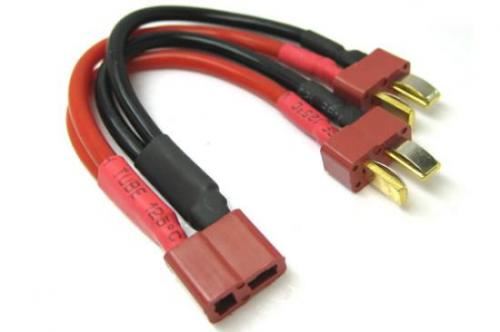 Etronix Deans 2S Battery Hamess For 2 Packs In Parallel 14Awg Silici