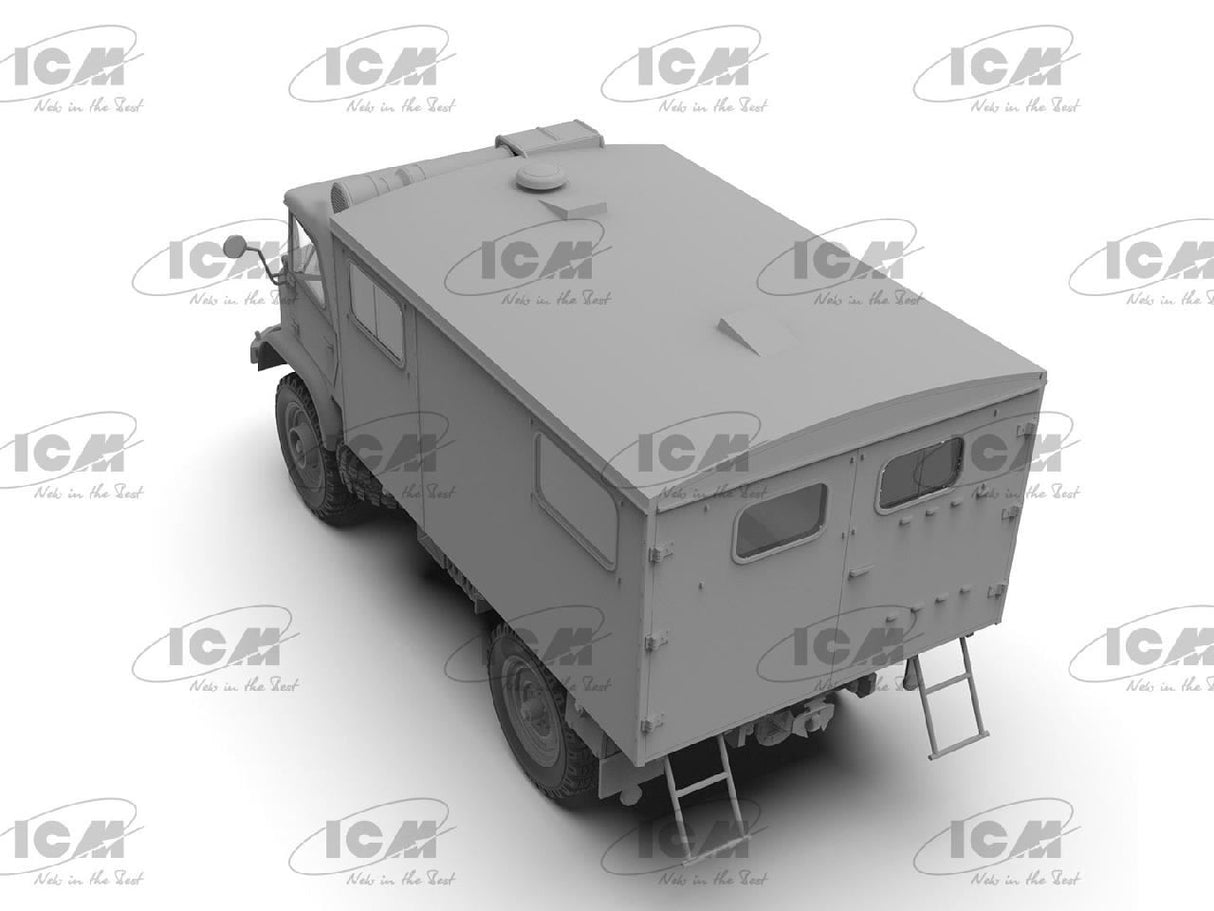 Icm Unimog S 404 With Box Body, German Military Truck