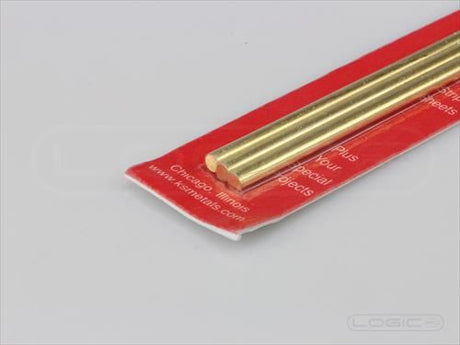 KS 300mm Round Brass Rod 3.5mm Dia (Pk3)