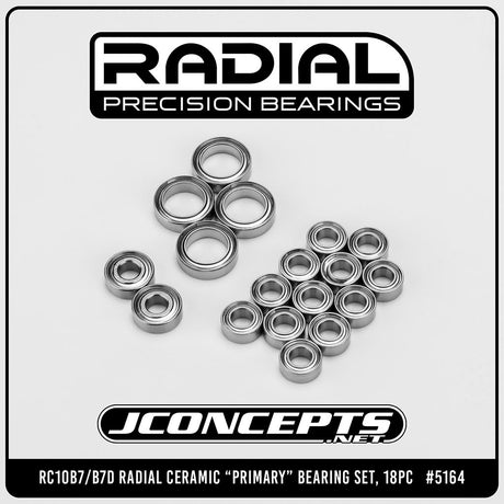 Rc10B7 Radial Ceramic Primary Bearing Set - 18Pc