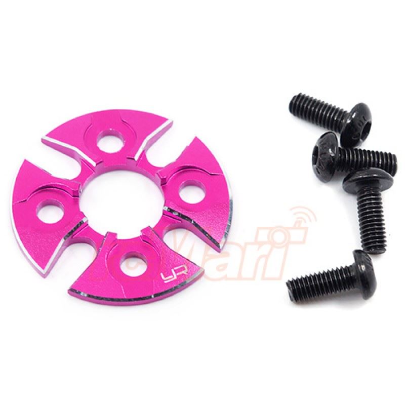 Yeah Racing Aluminum Spur Gear Support Plate Type-D For 1/10 Drift Pink