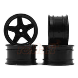 Yeah Racing 1/10 5 Spoke Mini Rims Black 4pcs