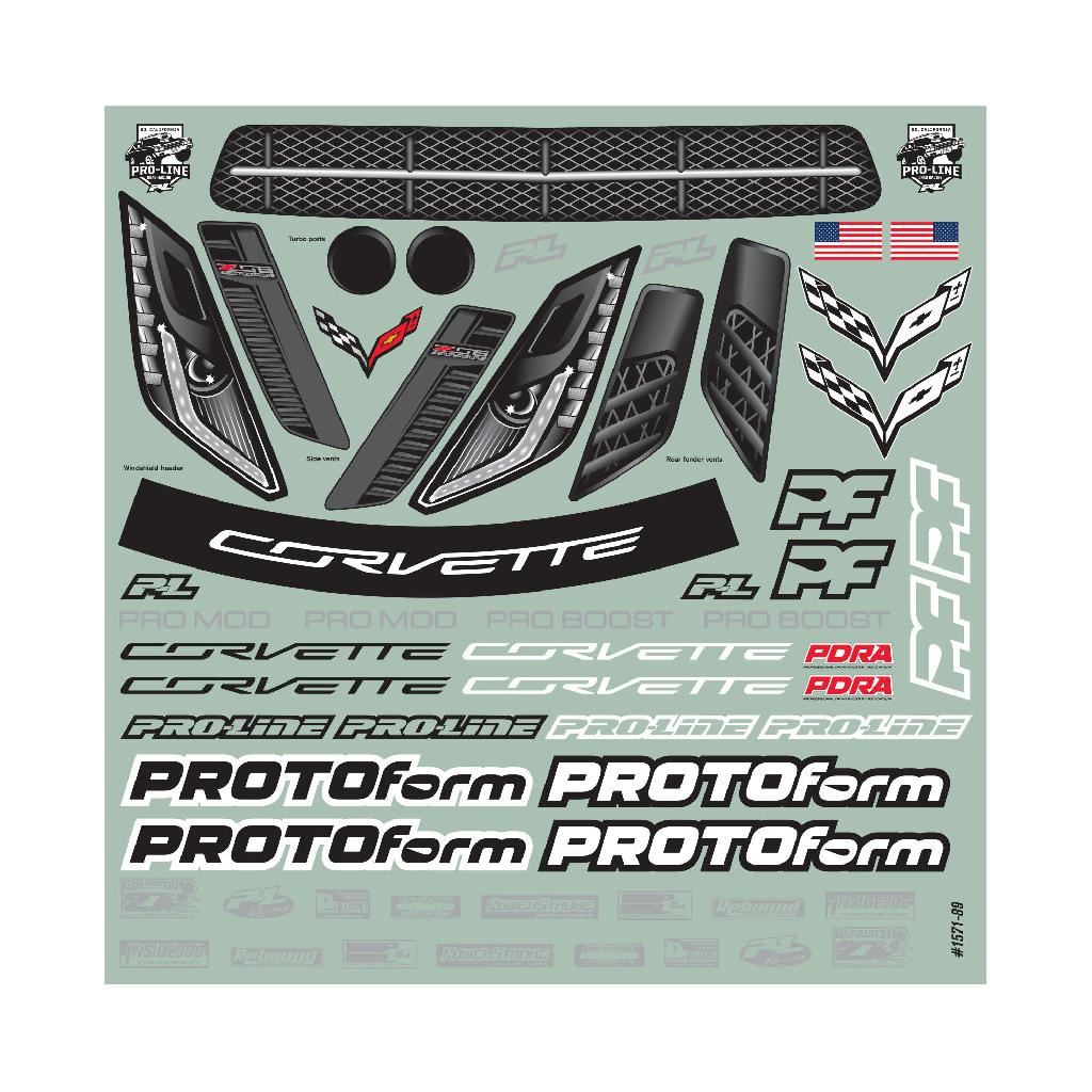PRM 1/10 Chevrolet Corvette C7 Pro-Mod Clear Body: Drag Car