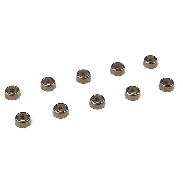 Corally Aluminium Washer For M2 Socket Head Screws Od=6mm Gun Metal 10Pcs