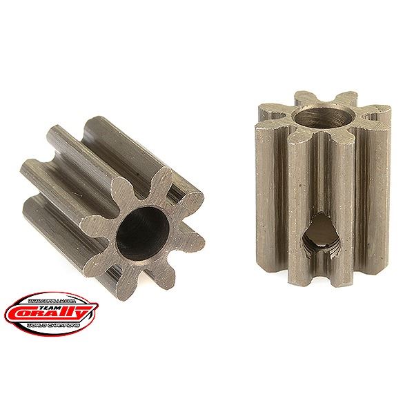 Corally 32 Dp Pinion Short Hardened Steel 8 Teeth Shaft Dia. 3.17mm