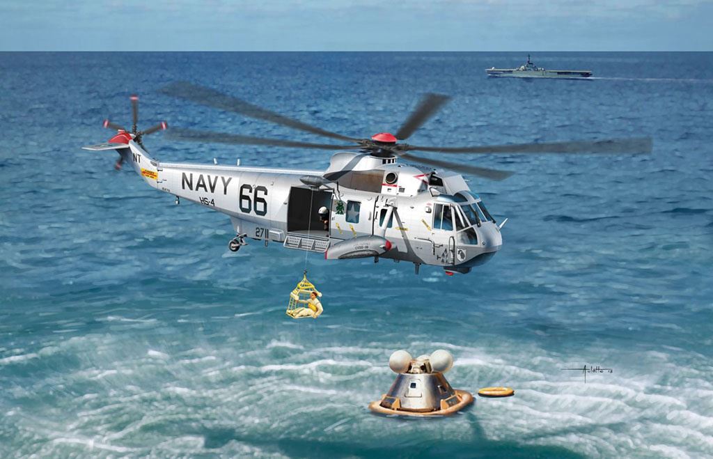 Dragon 1/72 Apollo Recovery Sh-3D Helo 66 Apollo Command