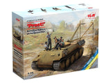 Icm Inprost!In, Between Battles On Bergepanther (Arv Bergepanther With 4 Figures & Dog)
