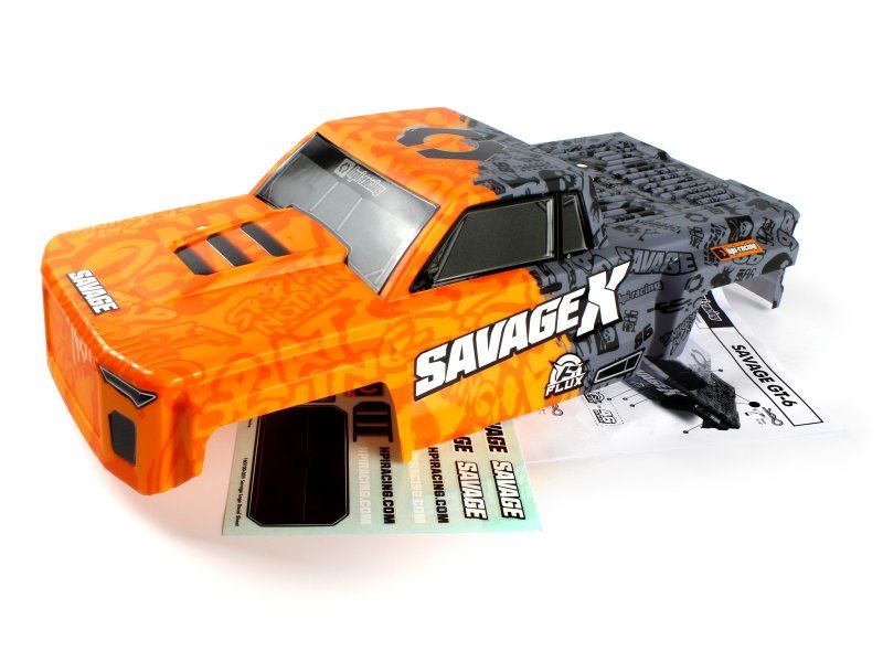 Gt-6 Sportcab Painted Truck Body (Orange/Grey)