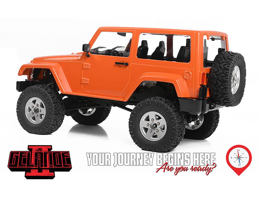 RC4WD 1/18 GELANDE II RTR W/ BLACK ROCK BODY SET (ORANGE)