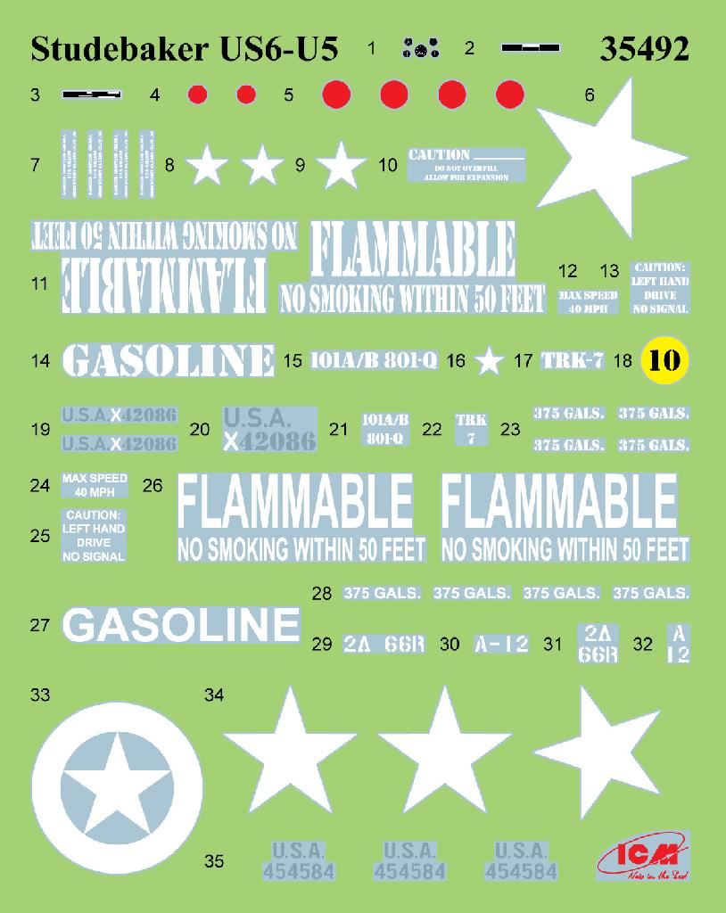 Icm Studebaker Us6-U5, Wwii U.S. Gasoline Tank Truck