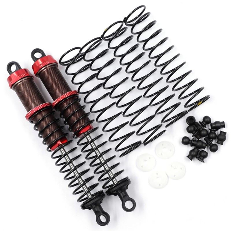 Yeah Racing Aluminum Big Bore Go 110mm Damper 2pcs for 1/10 RC Off Road Car Red