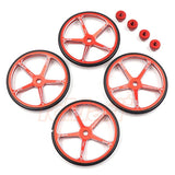 Yeah Racing Aluminum Set Up Wheels For 1:10 M Chassis Red