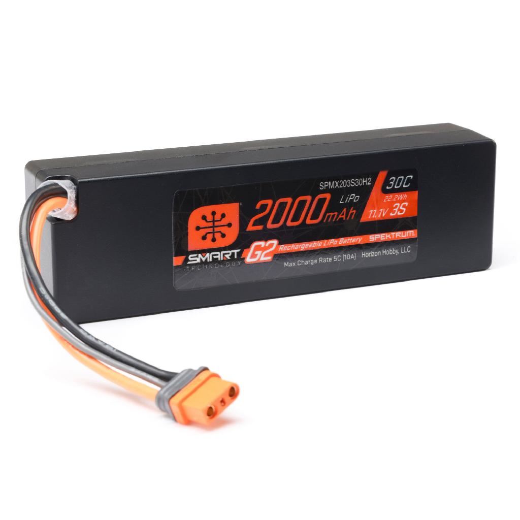 Spektrum 11.1V 2000Mah 3S 30C Smart G2 Lipo Battery: Ic2