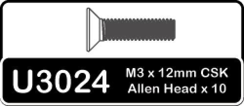 Speed Pack - M3x12 Csk Allen Hi-T (pk6)