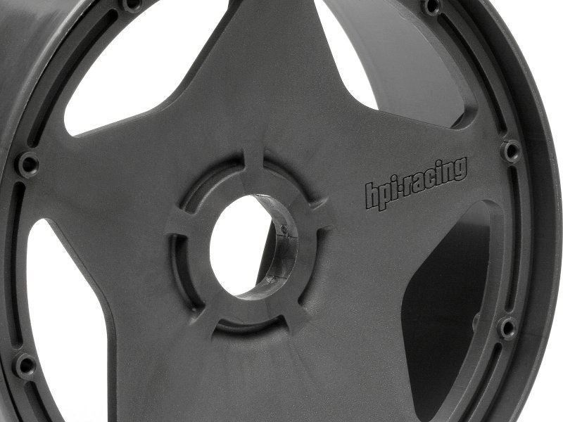 Super Star Wheel Gunmetal Front (120X60Mm/2Pcs/)
