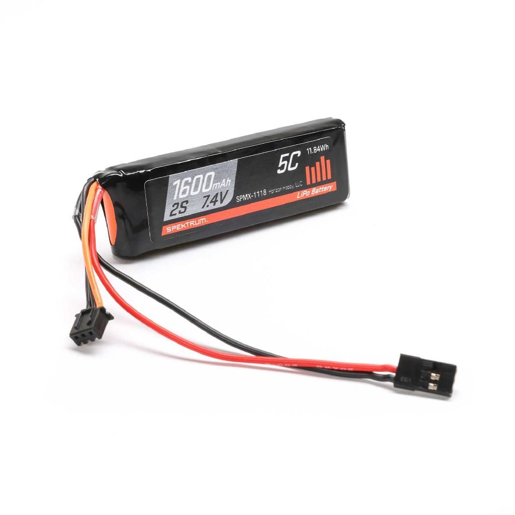 Spektrum 7.4V 1600Mah 2S 5C Receiver Lipo Battery