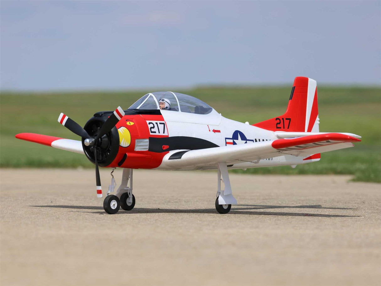 E Flite T-28 Trojan 1.2m BNF Basic with Smart