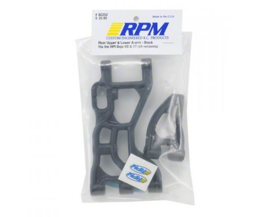 RPM HPI Baja 5B &amp; 5T Rear Upper &amp; Lower Arms Black
