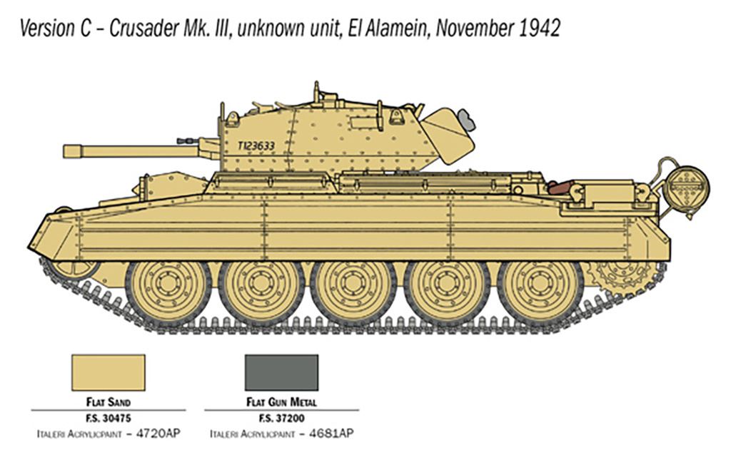 Italeri CRUSADER MK III WITH TANK CREW El Almn