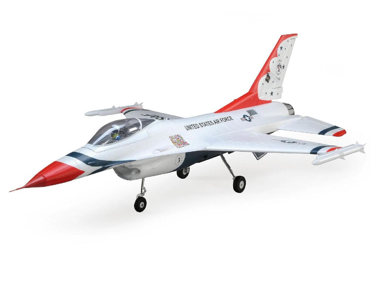 E Flite F-16 Thunderbirds 70mm EDF Jet BNF Basic with AS3X and SAFE