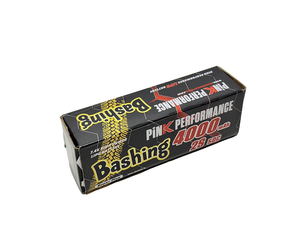 Pink Bashing Lipo 2S 7.4V-4000-50C (Deans) 139X47X25Mm 240G Round