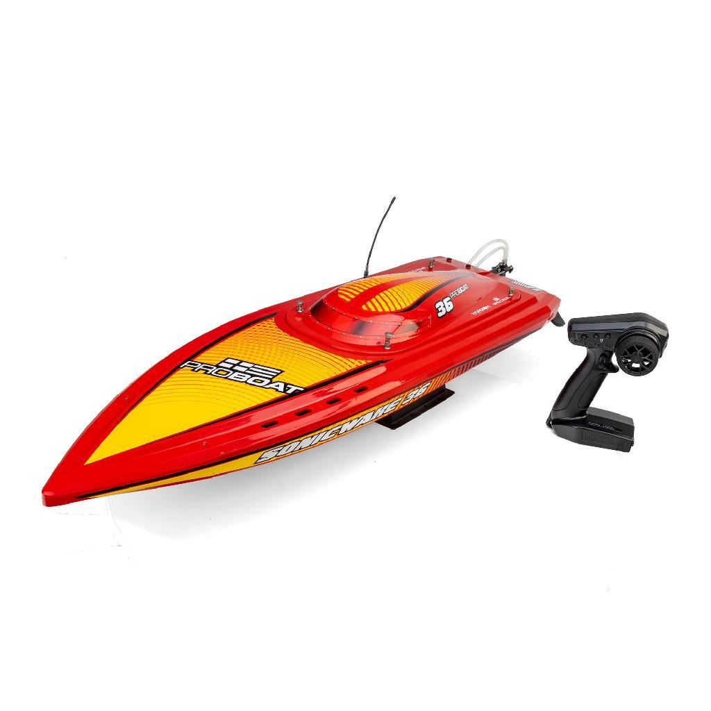 Proboat Sonicwake 36In V3 Self-Righting V-Hull Boat Rtr, Red