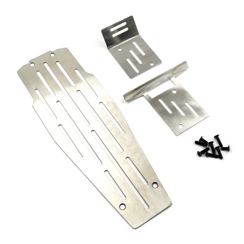 Yeah Racing Stainless Steel Chassis Protector Plate Set For Kyosho Optima Mid