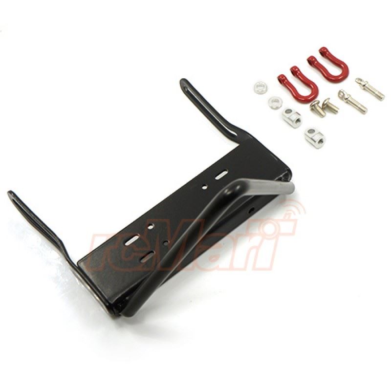 Yeah Racing Stinger Steel Bumper w/Winch Mount Shackle For Axial SCX10 / SCX10 II