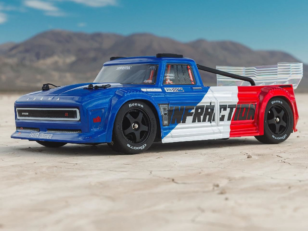 Arrma 1/8 Infraction 223S Dsc 4X4 Rtr Street Bash, Blue/Red