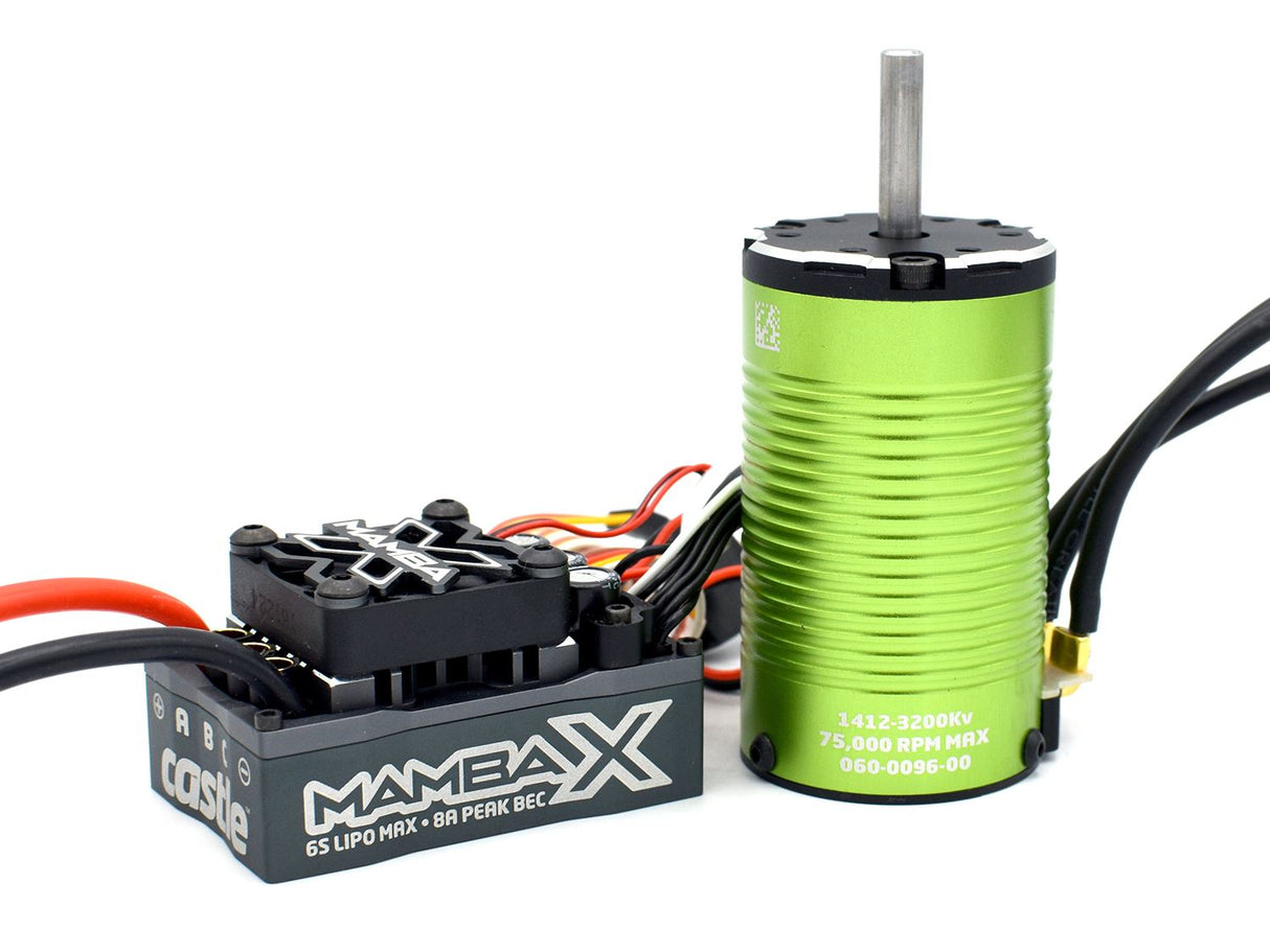 Castle Creations MAMBA X SCT, SENSORED, 25.2V WP ESC w/1412-3200KV 5MM COMB