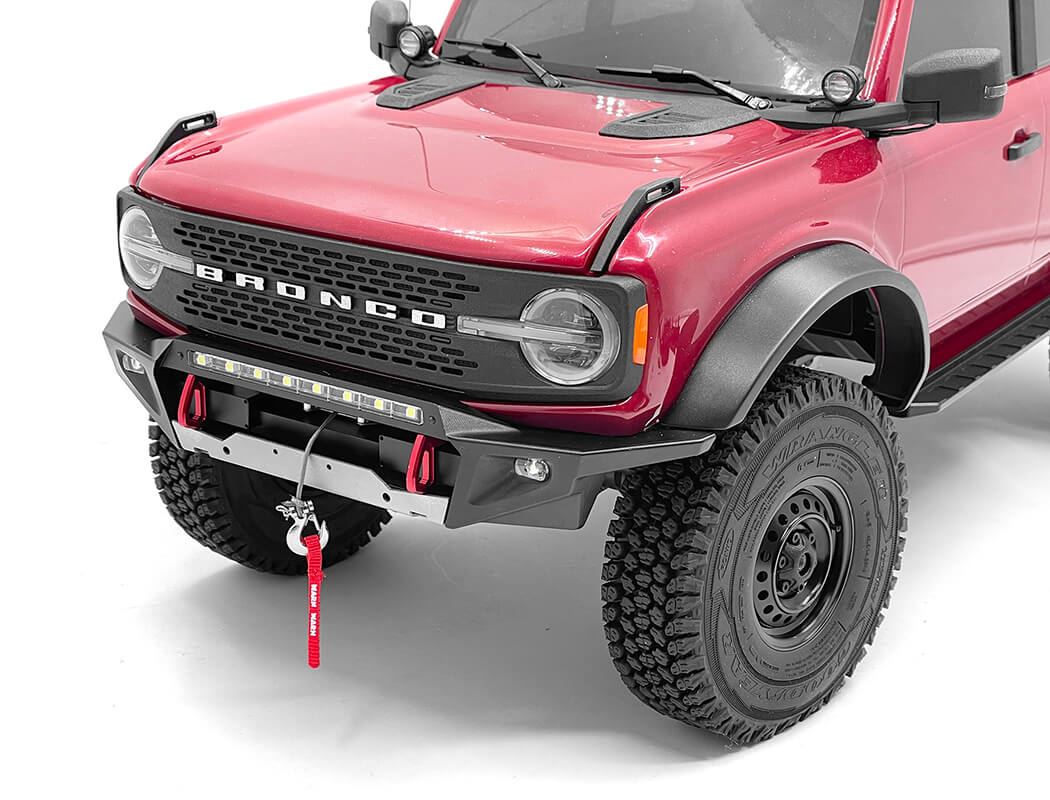 RC4WD ROOK METAL FRONT BUMPER WITH LED FOR TRAXXAS TRX-4 2021 BRONCO