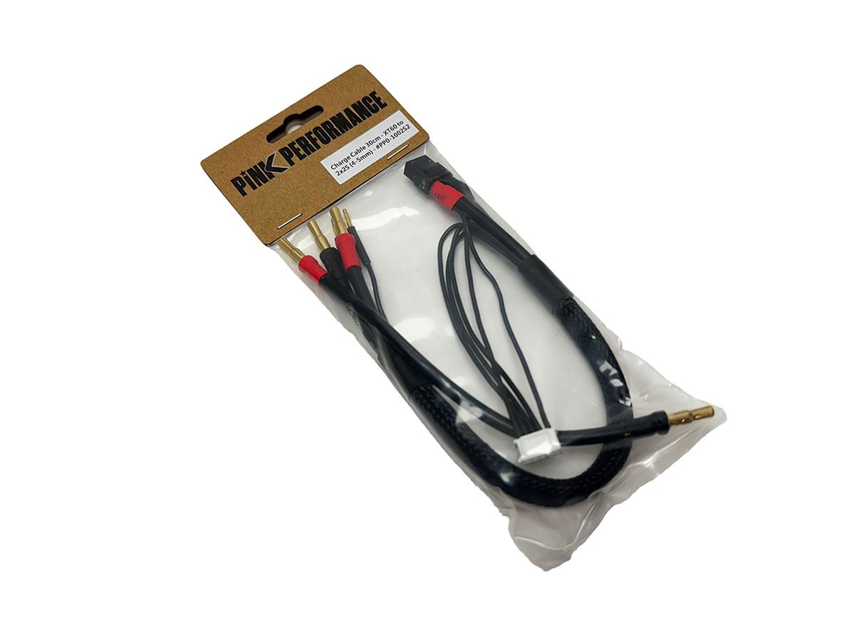 Charge Cable 30Cm Pink Performance - Xt60 To 2X2S (4-5Mm)
